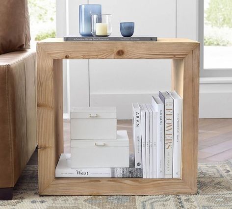 Decorate with Wood and White - So Much Better With Age Couch End Table, Upstairs Flooring, Reno House, Birds Wings, Reclaimed Wood Console Table, Oak Stairs, Geometric Construction, Glass End Tables, Farmhouse Master