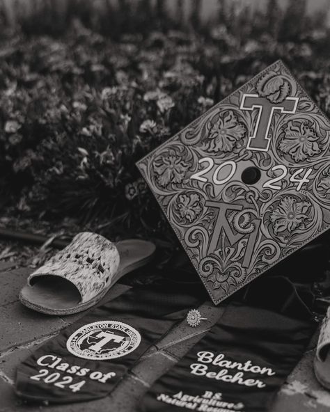 We want to send a big congratulations to all the summer, college graduates! Thank you Blanton for trusting us to create this graduation cap for you. We wish you many blessings in your future endeavors! 🎓 📸 credits: @hadleyannephotography, thank you for sharing with us! College Graduates, College Graduation, Graduation Cap, Thank You, Leather, Quick Saves