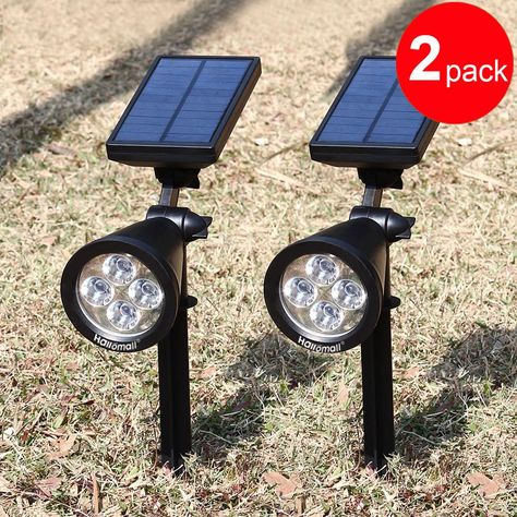 {New Version 2 Modes} 200 Lumens Solar Wall Lights / In-ground Lights, 180°angle Adjustable and Waterproof 4 LED Solar Outdoor Lighting, Spotlights, Security Lighting, Path Lights for Patio, Deck, Yard, Garden, Driveway, Stairs, Pool Area, Etc. (TD-604, 2 Pack) Garden Driveway, Lights For Patio, Solar Powered Garden Lights, In-ground Lights, Solar Spot Lights, Security Lighting, Outdoor Security Lighting, Water Gardens Pond, Solar Landscape Lighting