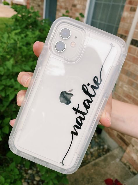 Phone Drawing, Vinyl Name Decal, Vinyl Business, Monogram Notebook, Airpods Apple, Phone Decals, My Best Friend's Birthday, Name Sticker, Phone Case Decals