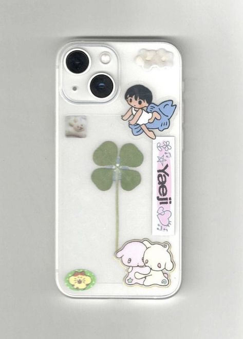 yaeji cute Iphone 6 Aesthetic, Phone Case Cute, Phone Case Inspiration, Sticker Phone Case, Phone Decor, Clear Phone Case Design, Iphone Case Stickers, Kawaii Phone Case, Collage Phone Case