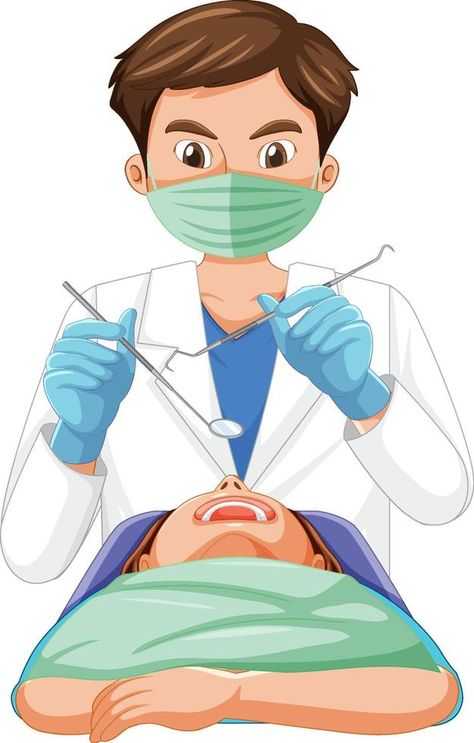 Dentist Clipart, The Dentist, Vector Art, White Background, For Free, Clip Art, White, Art