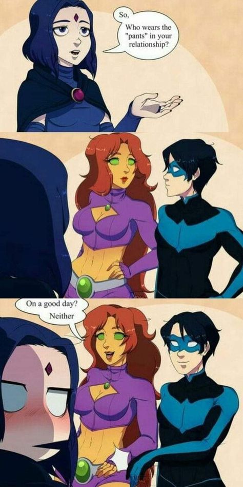 Messed Up Funny Pictures, Dickkori Fanart, Robstar Comics, Dickkory Fanart, Robstar Fanart, Nightwing Teen Titans, Starfire X Nightwing, Teen Titans Memes, Nightwing X Starfire