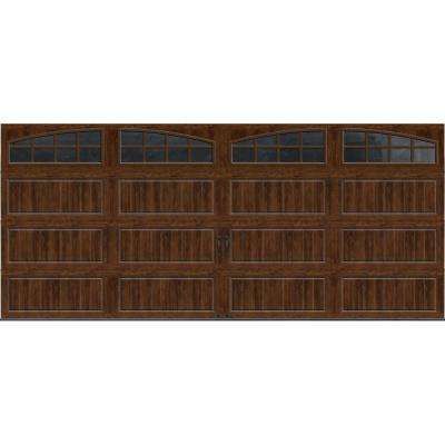 Gallery Collection 16 ft. x 7 ft. 18.4 R-Value Intellicore Insulated Ultra-Grain Walnut Garage Door with Arch Window Walnut Garage Door, Updated Garage, White Garage Doors, Polystyrene Insulation, Arch Windows, Automatic Garage Door, Garage Door Types, Steel Garage Doors, Best Garage Doors