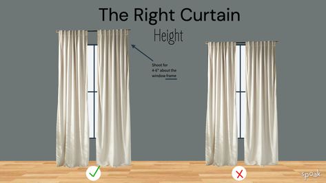 Curtain For Long Windows, Window Treatments Tall High Ceilings, Curtains Low Window, 8ft Ceiling Curtains, Window Treatments For Tall Ceilings, Curtains High Ceiling Low Window, Ceiling Length Curtains, Living Room Small Window Curtains, Curtains For Tall Windows High Ceilings Bedroom