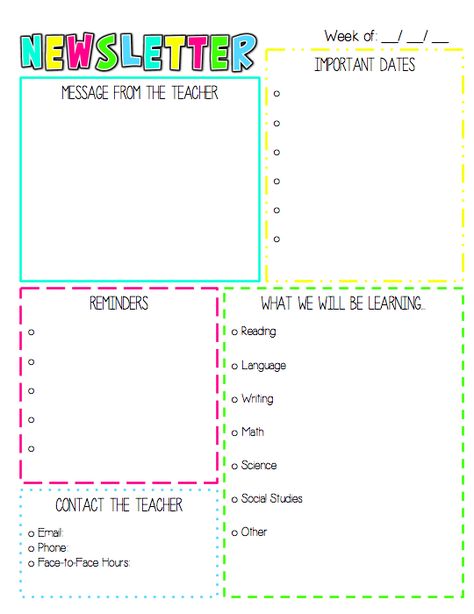 newsletter template | $                                                                                                                                                      More Preschool Parent Communication, Weekly Classroom Newsletter, Kindergarten Orientation, Letters Preschool, Class Newsletter, Kindergarten Parent, Preschool Lesson Plan Template, Preschool Newsletter Templates, Preschool Newsletter