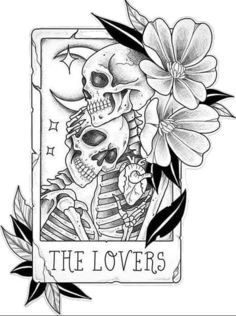 Rose Drawing Tattoo, Tarot Tattoo, Tarot Card Tattoo, Beginner Tattoos, Tattoos For Lovers, Spooky Tattoos, Tattoo Stencil Outline, Card Tattoo, 1 Tattoo