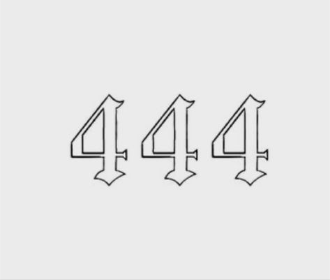 444 Tattoo Lower Back, Angel Numbers Above Knee Tattoo, 444 Tattoo Gothic Font, 444 Tattoo On Stomach, 4444 Angel Numbers Tattoo Ideas, Simple 444 Tattoo, 444 Sibling Tattoo, 444 Traditional Tattoo, Angel Number Tattoo On Thigh