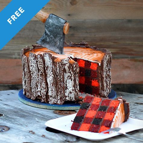 Skill level: Intermediate Want to know the secrets to this plaid lumberjack cake that has become an internet sensation? You might think you've got it figured out but the process might surprise you! Fastest Bread Recipe, Plaid Cake, Pink Velvet Cakes, Lumberjack Cake, Volcano Cake, Easy Buttercream Frosting, Fresh Strawberry Cake, Chocolate Ganache Recipe, Moist Vanilla Cake