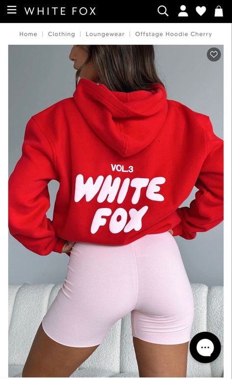 Red White Fox Hoodie, Whitefox Boutique Hoodie, Whitefox Hoodies, Cute Everyday Outfits Casual, Fox Hoodies, Everyday Outfits Casual, Boba Bear, White Fox Hoodie, Cute Sweats