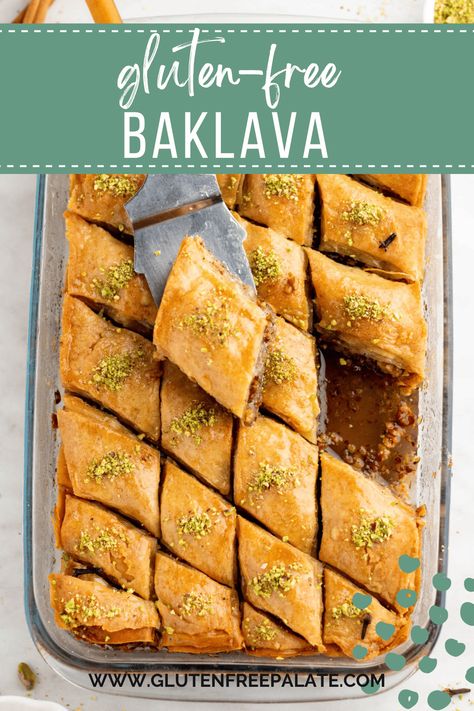 Gluten Free Greek Desserts, Gluten Free Baklava Recipes, Df Dessert, Gluten Free Baklava, Gluten Free Phyllo Dough, Gluten Free Crepes, Gluten Free Puff Pastry, Gf Food, Gluten Free Pastry