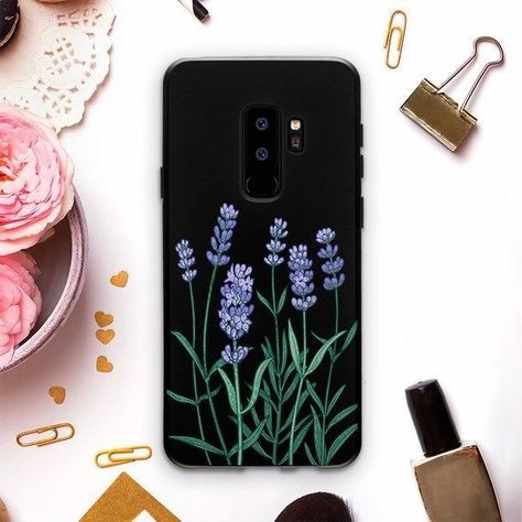 Lavender Iphone, Artsy Phone Cases, Phone Case Diy Paint, Diy Phone Case Design, Phone Covers Diy, Phone Cover Design, Diy Iphone Case, Cases Diy, Floral Phone Case