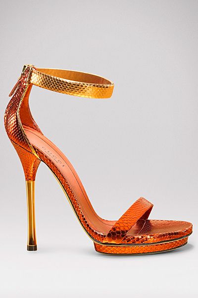 Gucci, Spring/Summer 2011 | orange metallic shoes Gucci Orange, Metallic Orange, Strip Clubs, Orange Sandals, Jewellery Boutique, Mode Shoes, Orange Heels, Gucci Spring, Hello Lover