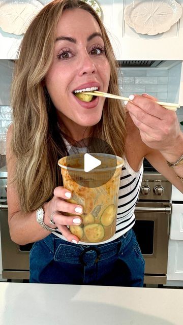 Kathleen Ashmore on Instagram: "🥒Now this is how to eat an entire cucumber 🥒. I already have another version planned because I’m committed now - stay tuned for that next week if you’re following me 🥳 Thanks to cucumber’s publicist @logansfewd for this inspo 🙌🙌 🥒Update:  I’ve linked the protective gloves on stories for you so head there  . . . #cucumber #salad #easyrecipe" Shaken Cucumber Salad, Eat A Whole Cucumber Recipe, Entire Cucumber Recipes, Whole Cucumber Recipes, Tik Tok Cucumber Salad, Keto Cucumber Salad, Cucumber Dishes, Cucumber Salad Healthy, Cucumber Salad Recipes