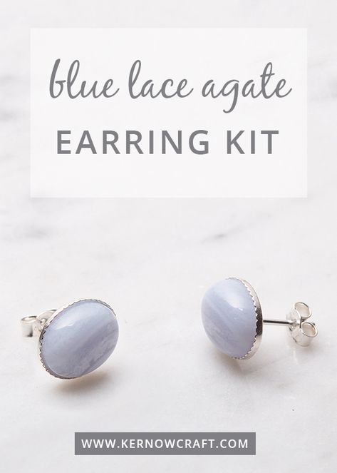 Make your own beautiful blue lace agate earrings. Follow our tutorial and get all the jewellery making supplies you need online with Kernowcraft. Make Your Own Earrings, Blue Lace Agate Earrings, Earring Kit, Jewelry Making Kit, Agate Earrings, Make Your Own Jewelry, How To Make Rings, Blue Lace Agate, Lace Agate