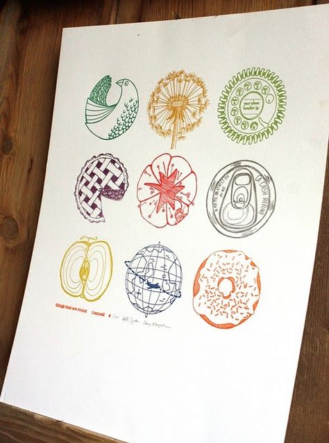 Things That Are Round Letterpress Poster Plain Paper, Letterpress Printing, Graphic Design Logo, Linocut, Art Sketchbook, Letterpress, Art Lessons, Pen And Ink, Things That