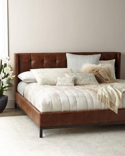 Dreamy Interior, Platform Queen Bed, Tufted Platform Bed, Leather Bed Frame, Apt Decor, Convertible Bed, Tufted Upholstered Headboard, Leather Headboard, Basic Skills