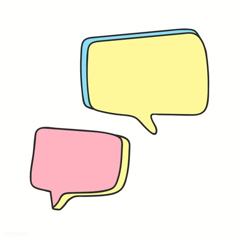 Colorful doodle speech bubble vectors collection | free image by rawpixel.com / wan Bubble Speech Design, Bubble Doodle, Speech Bubble Design, Conversation Bubble, Dialogue Balloon, Dialogue Bubble, Note Doodles, Thought Bubble, Web Design Resources