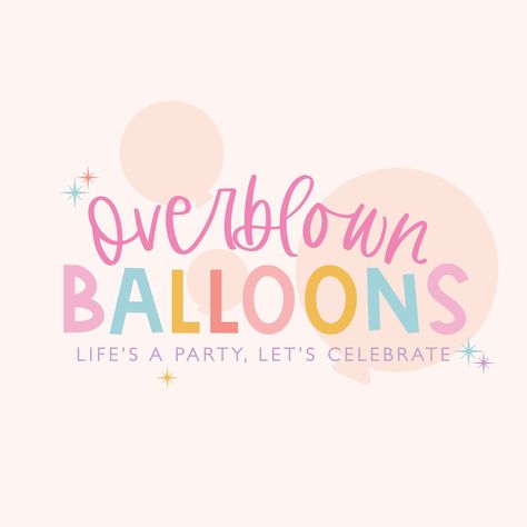 did a little color refresh for @overblownballoons 🤩 We're starting work on her BRAND NEW WEBSITE and before we jumped into that we decided to do a quick color swap!! Cutest colors ever!! . . . . . . . . #logodesign #logocreation #logographicdesign #cutecolors #color #cutedeisgn #cutecanvaideas #graphicdesign Balloon Company Logo, Balloon Logo, Glow Getter, Business Stickers, Logo Creation, Baby Gym, Top Secret, New Website, Design Product