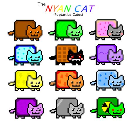 nyan cats friends - Google Search Nyah Cat, Nyan Nyan, Cat Species, Cat Ideas, Nyan Cat, Scarfs, Deviantart, Pins