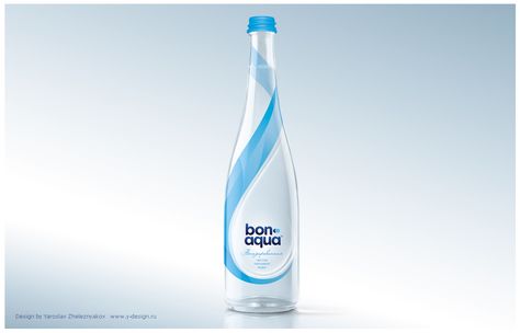 Bon Aqua, Water Bottle Label Design, Water Packaging, Water Bottle Brands, Bottle Design Packaging, S Logo Design, Water Branding, Bottle Label Design, Cosmetic Bottles