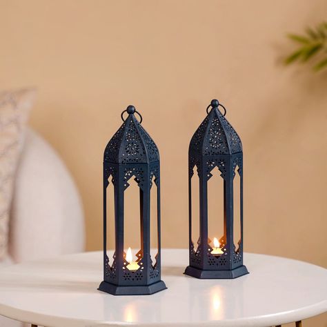 A sky full of lanterns!🏮✨ Transform your evenings with a gentle flicker and let your home glow with warmth and charm!💫 Products included: 1. Moroccan Decorative Metal Lantern Sage Green 2. Geometric Cutwork Lantern Lavender Set Of 2 3. Navy Blue Moroccan Candle Holder Lantern Set Of 2 4. Set Of 2 Festive Charm Lanterns With Metal Cutwork #lanterns #metallanterns #decor #eid #eidhomedecor #homestyling #ironlantern #tealights #tealightholder #homeessentials #styling #nestdecor #nestasia Moroccan Candle Holder, Moroccan Candles, Candle Holder Lantern, Dome Structure, Blue Lantern, Iron Lanterns, Lantern Set, How To Make Lanterns, Sky Full