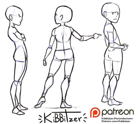 kibbitzer is creating paintings, tutorials, comics. | Patreon Drawing Body Poses, Animation Character, Human Figure Drawing, Different Poses, Anatomy Poses, 캐릭터 드로잉, Anatomy Drawing, Poses References, Figure Drawing Reference