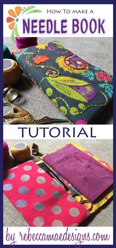 Sewing Kit Tutorial, Ideas For Sewing, Book Tutorial, Needle Books, Ideas Embroidery, Lucky Penny, Needle Holder, Wool Embroidery, Needle Cases