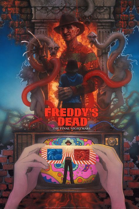 FREDDY’S DEAD The Final Nightmare – BNG print | Matthew Joseph Peak Posters Horror, Street Room, New Nightmare, Nightmares Art, Movie Artwork, Fan Poster, Horror Movie Icons, Gothic Furniture, Creepy Horror