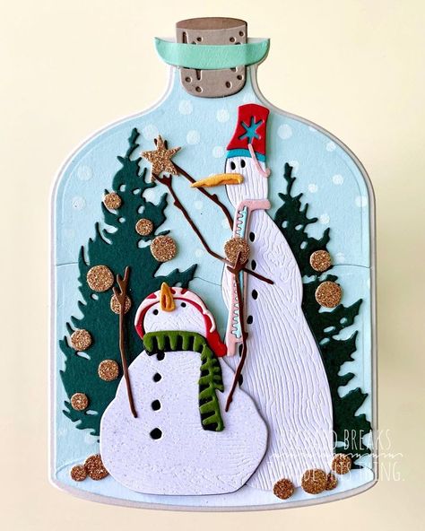 Richard Breaks (@rlbreaks) • Instagram photos and videos Spellbinders Whale In A Bottle, Twig And Stump, Whale In A Bottle, Winter Cards Handmade, Sizzix Cards, Tim Holtz Crafts, Tim Holtz Dies, Christmas Cutouts, Sizzix Dies