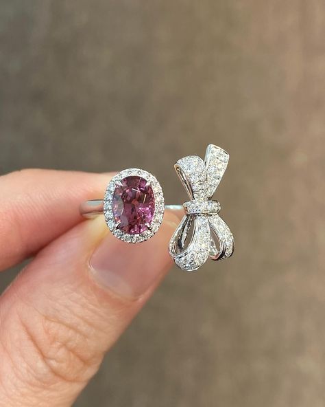 Follow @desireegems for more 💍 Main stone : Pink Tourmaline 1.37ct Side stone : 63 pcs Natural Diamonds 0.38ct Metal : 18k White Gold Ring size : HK13 | US5.75 (Free Resizing) Please DM for more info. . . . #tourmaline #tourmalinering #gemstone #jewellery #jewelry #ring #highjewellery #highjewelry #finejewellery #finejewelry #jewelrydesign #finegems #finegemstones #sgfinejewelry #finejewellerysg #naturalgemstone #singaporejewellery #singaporejeweller Pink Wedding Rings, Spinel Ring, Pink Spinel, Pink Sapphire Ring, Gemstone Jewellery, Tourmaline Ring, White Gold Ring, Jewelry Ring, Dream Jewelry