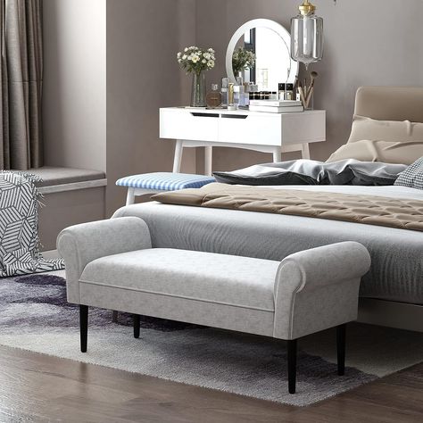 HOMCOM Bed End Side Chaise Lounge Sofa Window Seat Arm Bench 
Bedroom ideas. Bedroom inspirations. Bedroom décor. Bedroom accessories. bedroom. Bedroom design.  Bedroom ideas for small rooms. Bedroom inspo. Bedroom aesthetic. Bedroom interior. Bedroom décor ideas. Bedroom accessories. Bedroom furniture. #ad #affiliate #iearncommision Linen Upholstered Bed, Banquette Design, Chaise Lounge Sofa, Bed End, End Of Bed Bench, Elegant Bedding, Small Bed, Bed Bench, Chaise Lounges