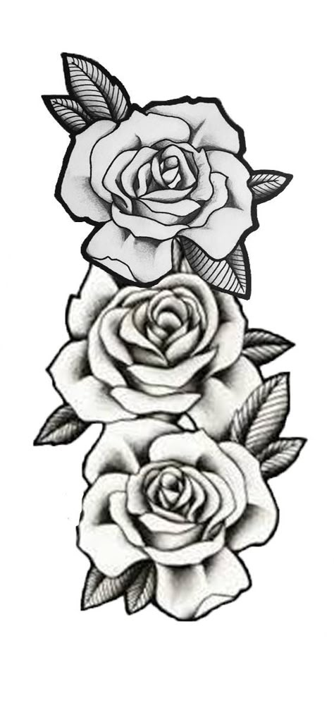 3 Roses Tattoo, Rose Tattoo Stencil, Rose Tattoo On Arm, Rose Flower Tattoos, Rose Drawing Tattoo, Rose Tattoo Sleeve, Three Roses, Rose Tattoos For Men, Black Rose Tattoos