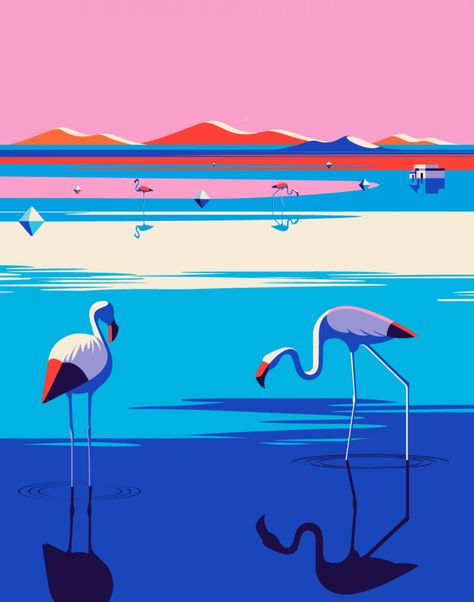 Bold and beautiful vintage-inspired travel illustrations for Kuoni France by Malika Favre | Creative Boom Plakat Design Inspiration, Malika Favre, Posca Art, Itinerary Planning, Soyut Sanat Tabloları, City Poster, Travel Illustration, Aesthetic Quotes, Art Et Illustration