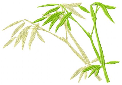 Bamboo free embroidery 1 - Fleurs - Machine embroidery community Bamboo Leaf, Bamboo Leaves, Latch Hook, Free Machine Embroidery Designs, Free Machine Embroidery, Free Embroidery, Canvas Bag, Embroidery Stitches, Machine Embroidery Designs