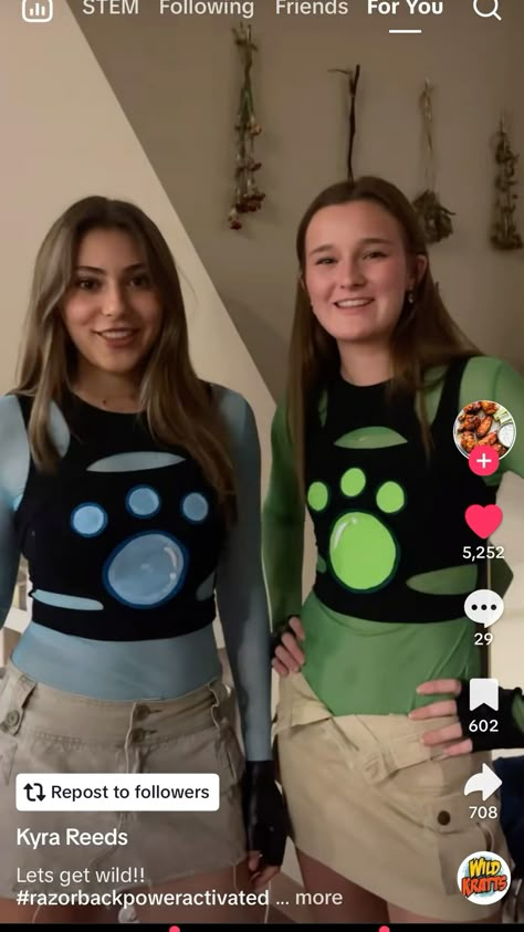 Aviva Costume Wild Kratts, Matching Costumes Best Friend, Halloween Costumes With Tall Black Boots, 3 Matching Costumes, Unpopular Couple Costumes, Cute Women Costumes Halloween, Scott Pilgrim And Romana Flowers Costume, Halloween Duo Costumes Bff Cute, Matching Costume Ideas For Friends