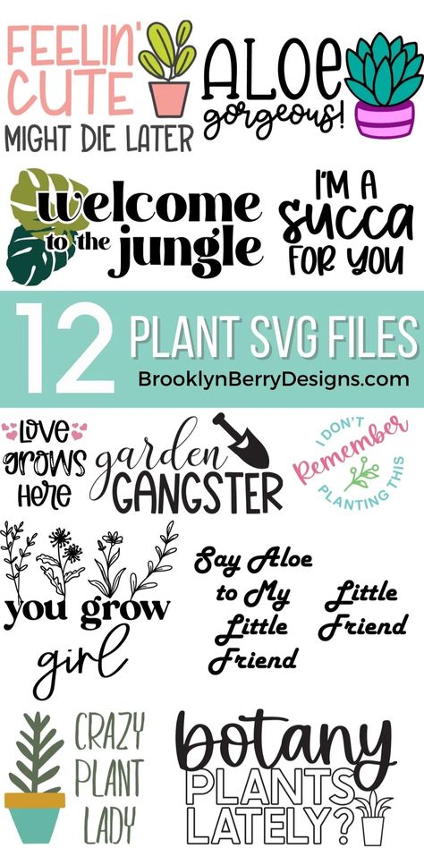 Garden Svg Files Free, Plant Quotes Funny Garden Signs, Free Plant Svg, Gardening Svg, Plant Sayings, Garden Words, Plant Quotes, Svg Patterns, Plant Svg