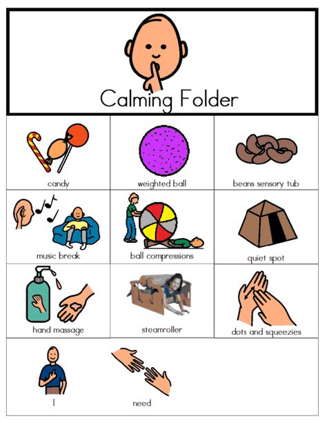 pdf download calming and alerting sensory folders with corresponding PECS (Boardmaker) Alert Program, Sensory Therapy, Calm Kids, Sensory Diet, Sensory Ideas, Calming Strategies, Visual Schedules, Behavior Interventions, Have Fun Teaching