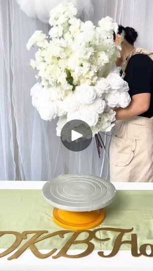 32K views · 492 reactions | Production process of our popular white cherry blossom rose centerpiece🎉FB055 Web: www.dkbflower.com WhatsApp: 188 3715 0517 #weddingdecoration... | By Artificial flowers（Fengqiu zhaogang silk flower factory）Facebook Cherry Blossom Centerpiece Ideas, Cherry Blossom Centerpiece, Rose Centerpiece, Table Centerpiece Flower, Flower Factory, White Cherry Blossom, Rose Centerpieces, White Cherries, 10k Views