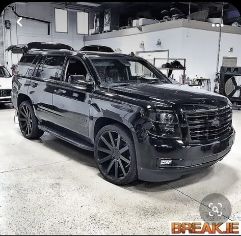 Blacked Out Tahoe, Black Chevy Tahoe, Tahoe Car, Tahoe Chevy, Family Cars Suv, Chevy Tahoe Ltz, Black Tahoe, Chevrolet Suv, Two Door Jeep Wrangler