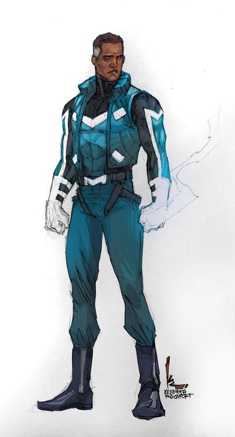 Blue Marvel in The Ultimates Kenneth Rocafort, Marvel Jacket, Blue Marvel, Black Comics, Marvel Cosplay, Superhero Characters, Hero Costumes, Superhero Design, Space Opera