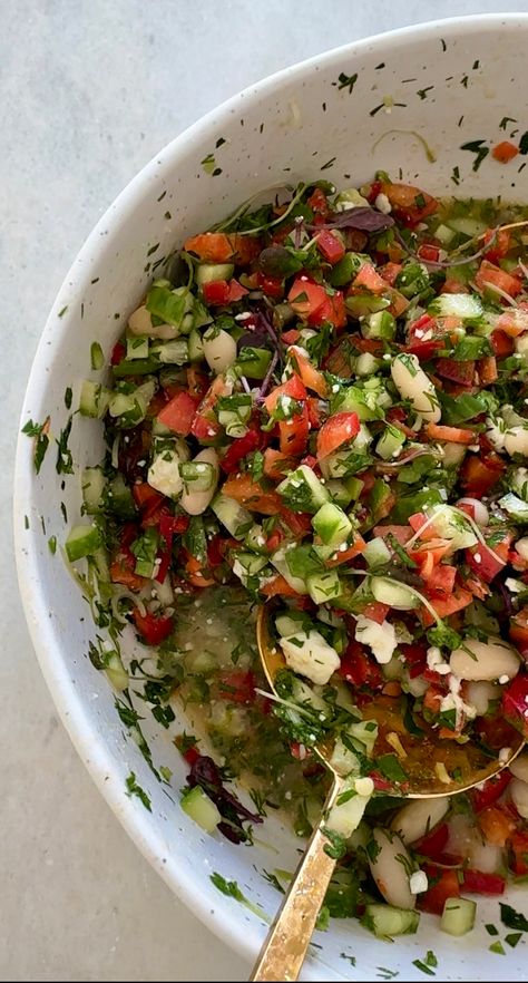 Spoon Salad Daphne Oz Salad Recipes, Daphne Oz Recipes, Suddenly Salad, Spoon Salad, Maple Vinaigrette, Daphne Oz, Protein Packed Meals, Persian Cucumber, Refreshing Salad