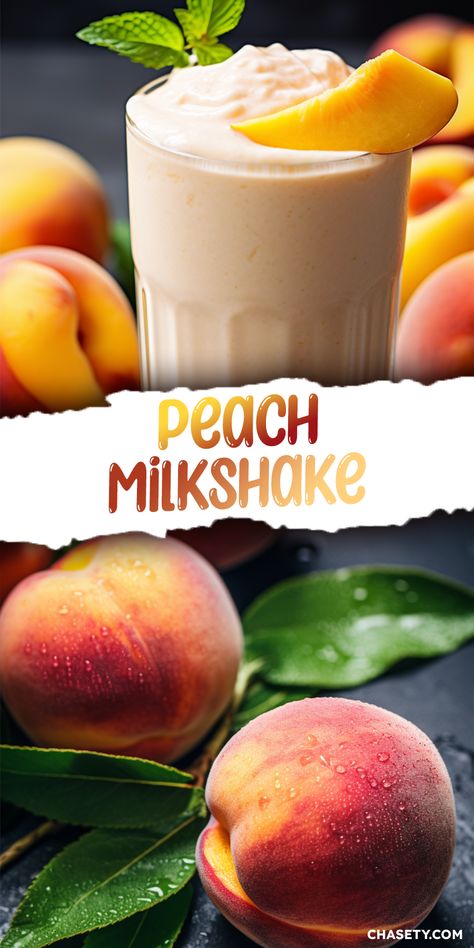 Peach Shake Recipe, Boozy Slushies, Peach Milkshake Recipe, Peach Shake, Peach Milkshake, Fruit Milkshake, Milkshake Recipe Easy, Brazilian Lemonade, Frosty Recipe