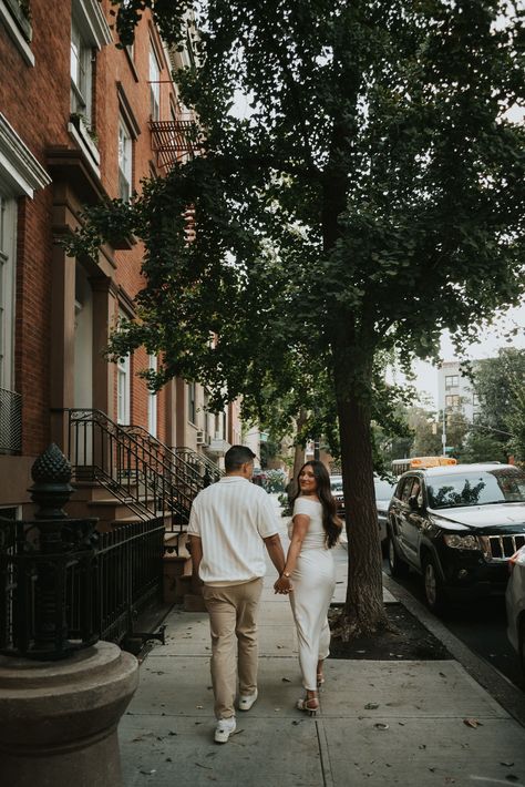 Downtown Engagement Photoshoot | NYC engagement photos | Chic & Classic Style | Couple Photos | Photos By Maria B Lung Downtown Engagement Photoshoot, City Couples Photography, Classic Engagement Photos, Boston Engagement Photos, Nyc Engagement Photos, Engagement Photos Nyc, Classy Engagement Photos, Nyc Engagement, Cute Engagement Photos