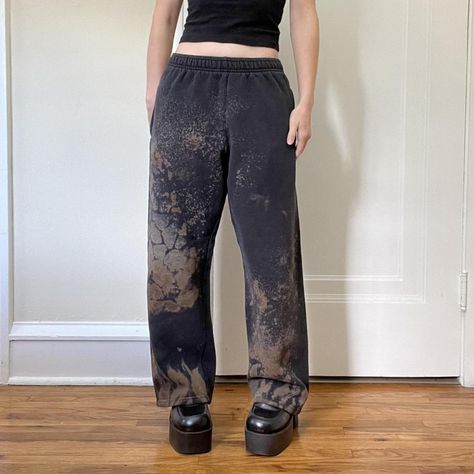 BLEACHED BLACK SWEATPANTS

printed fleece pants.... - Depop Punk Skull, Pants Baggy, Black Sweatpants, Grunge Punk, Fleece Pants, Low Waisted, Baggy Fits, Bleach, Sweatpants