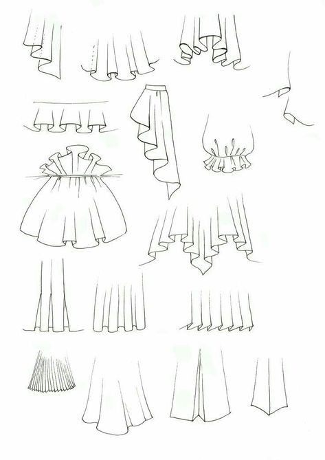 Pleat Illustration, How To Draw Pleats, Pleated Skirt Technical Drawing, Pleats Illustration, Fashion Illustration Skirt, Technical Drawing Skirt, Skirt Technical Drawing, Skirt Illustration, Fashion Technical Drawing