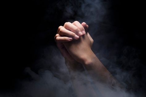 Praying hands | Premium Photo #Freepik #photo #hand #man #hands #black Hand Holding Candle, Praying Hands Images, Cross Silhouette, Prayer Images, Man Praying, Worship Backgrounds, Prayer Hands, Belief In God, Silhouette People