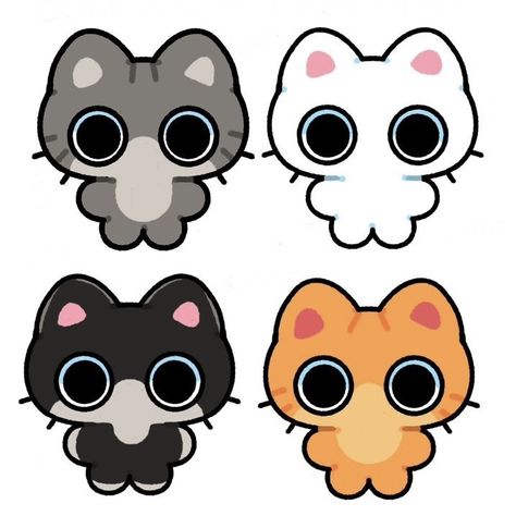 Things To Print Out Craft, Cats Character Design, Drawing Cat Eyes, Stay Mad, Kawaii Cat Drawing, Paper Cat, Cute Cartoon Cat, Cute Easy Doodles, Shiny Eyes