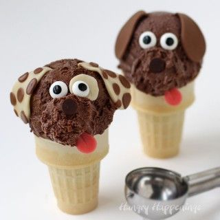 Chocolate Cashew Milk Ice Cream Cone Puppies - Hungry Happenings Cashew Milk Ice Cream, Puppy Ice Cream, Cookie Monster Ice Cream, Monster Ice Cream, Chocolate Ice Cream Cone, Chocolate Cashew, Milk Ice Cream, Dairy Free Ice Cream, Ice Cream Candy