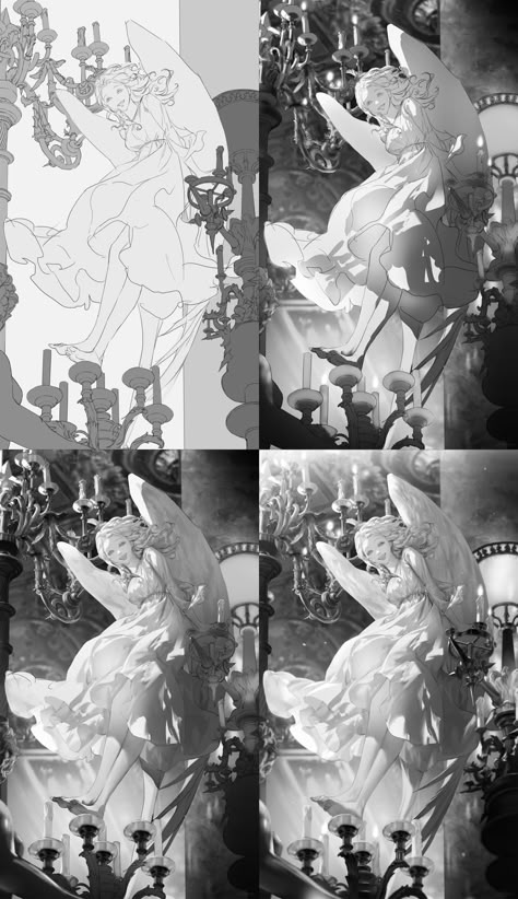 Illustration Process, Baroque Painting, Digital Painting Techniques, Digital Painting Tutorials, Ethereal Art, 판타지 아트, Process Art, 영감을 주는 캐릭터, Realistic Drawings